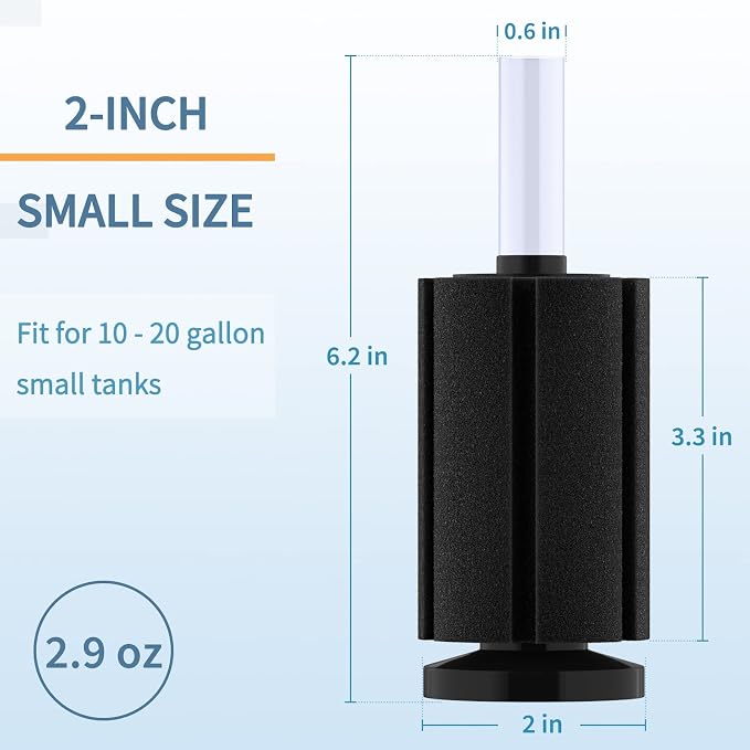 Pawfly Aquarium Bio Sponge Filter Quiet Betta Fry Shrimp and Small Fish Foam