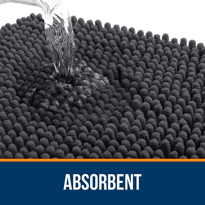 OLANLY Large Bathroom Rugs 44x32, Extra Soft Absorbent Chenille Bath Rugs