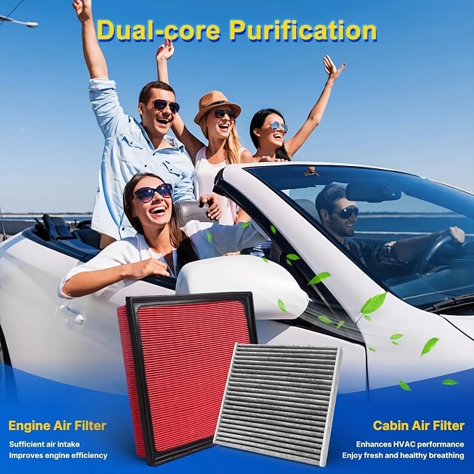 Cabin & Engine Air Filter Kit for 2019-2025 RAV4 2.5L