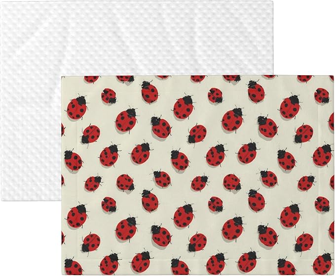 Waterproof Dog Blanket Soft Pet Blanket for Puppy Cat, Fleece Cat Throw Blankets for Furniture Bed Couch Sofa Reversible - Beautiful Red Ladybug 3