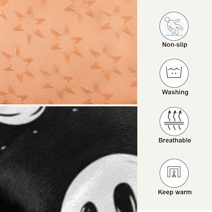 Halloween Dog Bed Mat - Ghost Spooky Comfortable Pet Kennel Washable Cat Crate Pad Sleeping Mattress for Large Medium Small Dogs - 36 x24 Inch