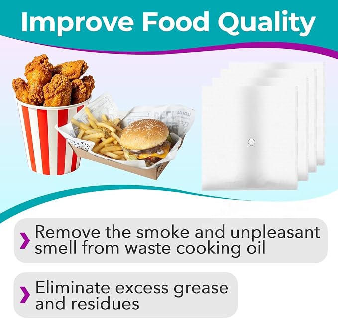 100 Pcs Fryer Filter Paper Envelope Style