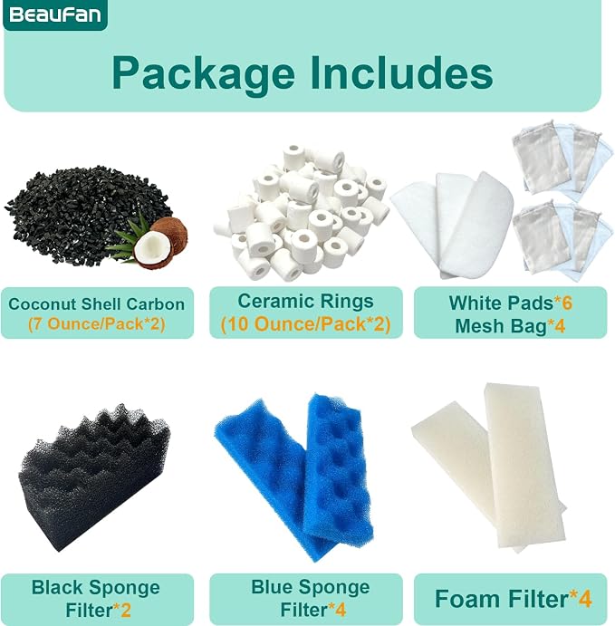24 Pack Aquarium Media Kit Replacement
