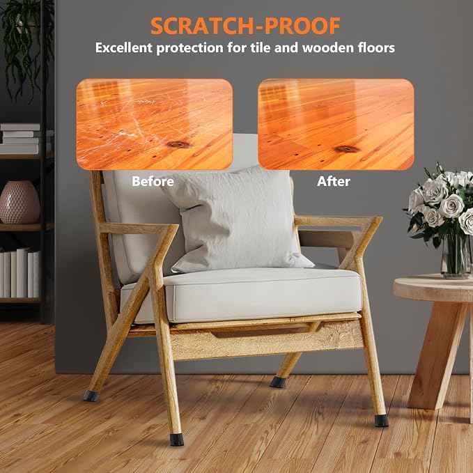 16pcs Round Chair Leg Floor Protectors, Felt Pads Chair Leg Protectors