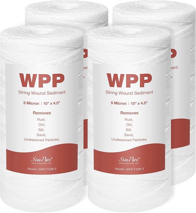5 Micron 10" x 4.5" String Wound Water Filter Cartridge