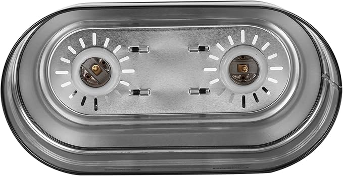 Aiicioo Dual Reptile Light Fixture - Bearded Dragon Light Fixture Double Reptile Heat Lamp Dome Max 160 Watt Terrarium UVB Reptile Light for Turtle Tank Vivarium Hermit Crab
