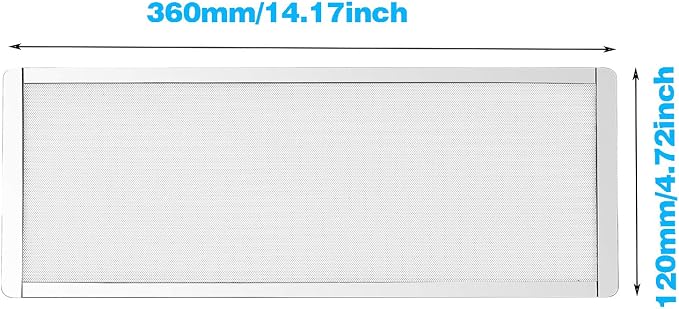 360mm 120mm x 2 PC Fan Dust Mesh Filter 4.72inch PVC Computer PC Case Dust