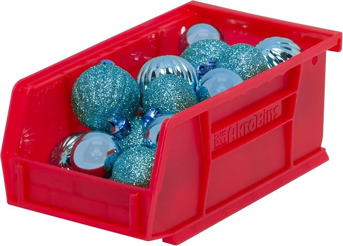Akro-Mils 30220 AkroBins Plastic Storage Bins, Space-Saving Stackable Bins