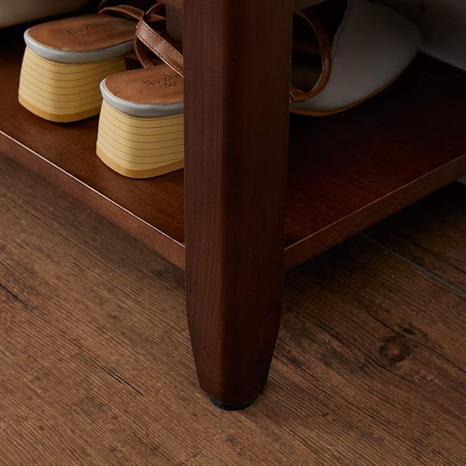 XKZG Storage Bench Wooden Shoe Rack Bench Rustic Solid Wood Entryway Bench
