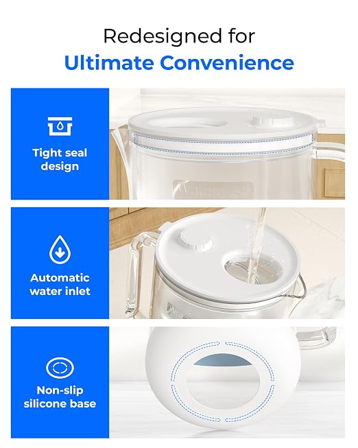 Waterdrop Glass Alkaline Water Filter Pitcher