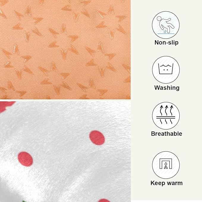 Strawberry Fruit Pet Bed Cute Dog Bed Mat Absorbing Non Slip Pad Pet Sleeping Mat for Small, Medium, and Large Dogs Puppy Cat 24 in x 18 in