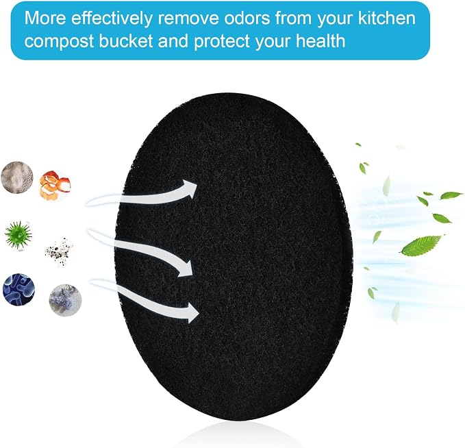 10Pcs 6.5 Inch Charcoal Filters