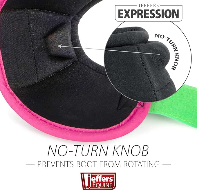 Jeffers Expression No Turn Bell Boots for Horses - Skater Cowgirl, Medium | Shock Absorbing Hoof Protection | Secure Double Hook & Loop Closure, Perfect for Turnout, Training, & Riding - 1 Pair