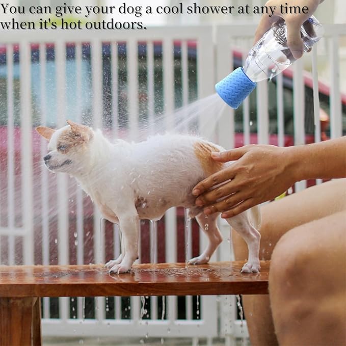 3 Piece Portable Outdoor Shower for Dogs Bottle Attachment Outdoor Sprayer Accessory for Most Plastic Water Bottles, Suitable for Bathing Pets During Outdoor Activities Camping.(Orange+Blue+Green)