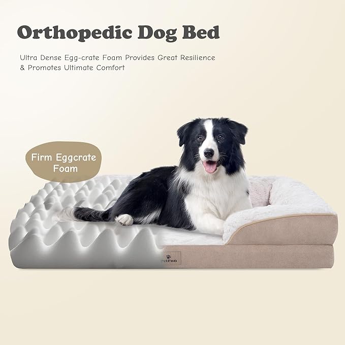 Orthopedic Dog Bed for Extra Large Dogs - XL Plus Waterproof Dog Sofa Beds, Supportive Foam Pet Couch Bed with Removable Washable Cover, Waterproof Lining and Nonskid Bottom