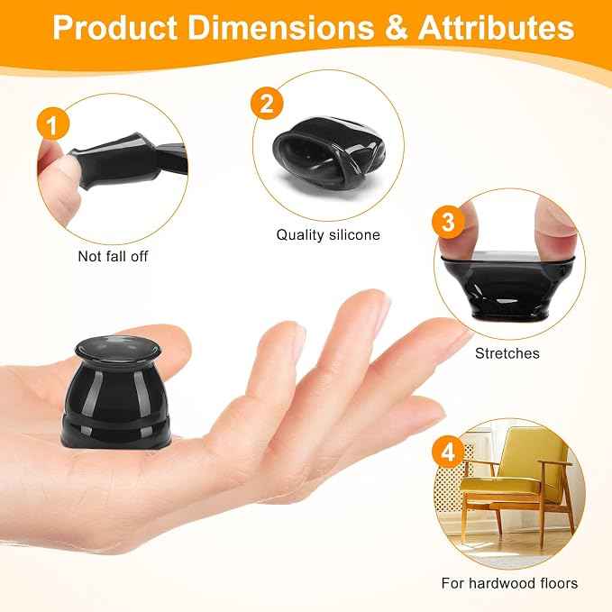 CHUNZEXI 36 Pack Chair Leg Floor Protectors