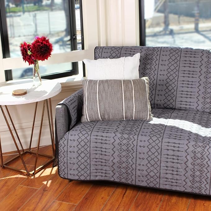 Molly Mutt 3-Seater Non-Slip Furniture Protector and Couch Cover for Dogs & Pets – Durable 100% Cotton Canvas and Non-Toxic Materials - 70” Wide x 78” Long