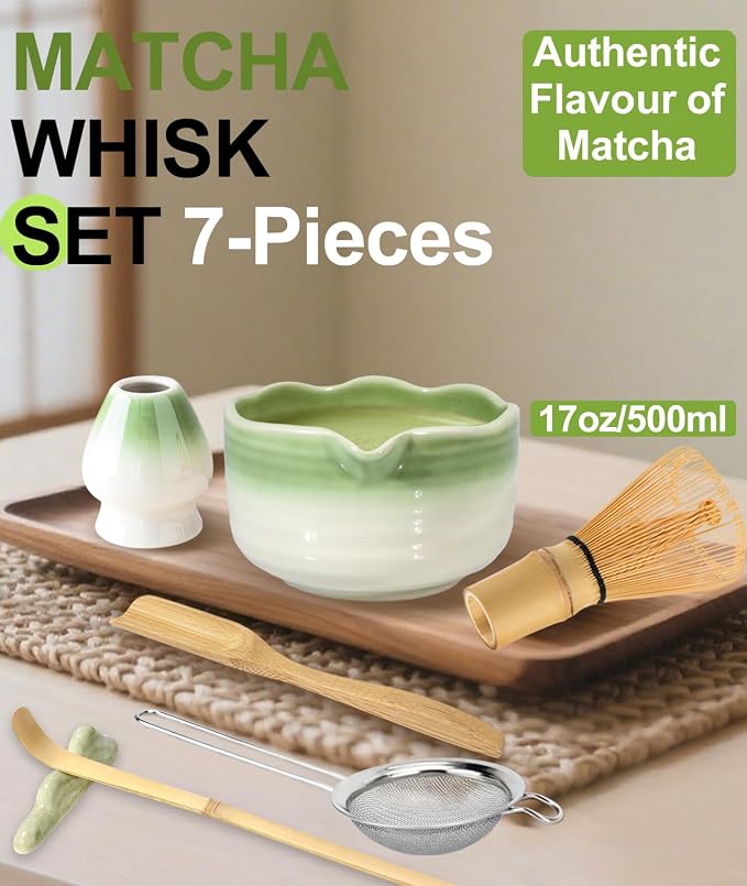 JBER Matcha Set, Whisk 100 Prongs, Sifter