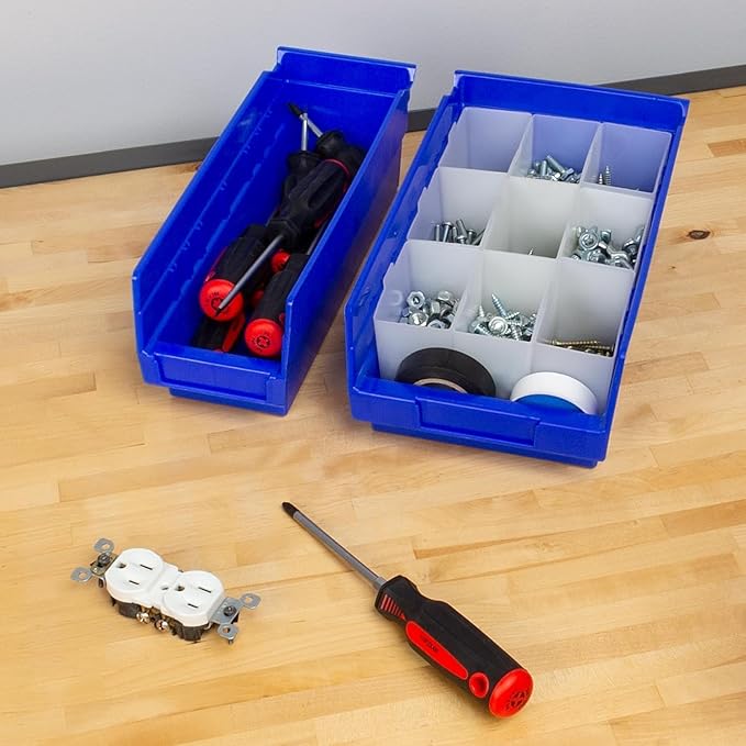 Akro-Mils 30130 Plastic Shelf Bins, Heavy Duty Storage Bins