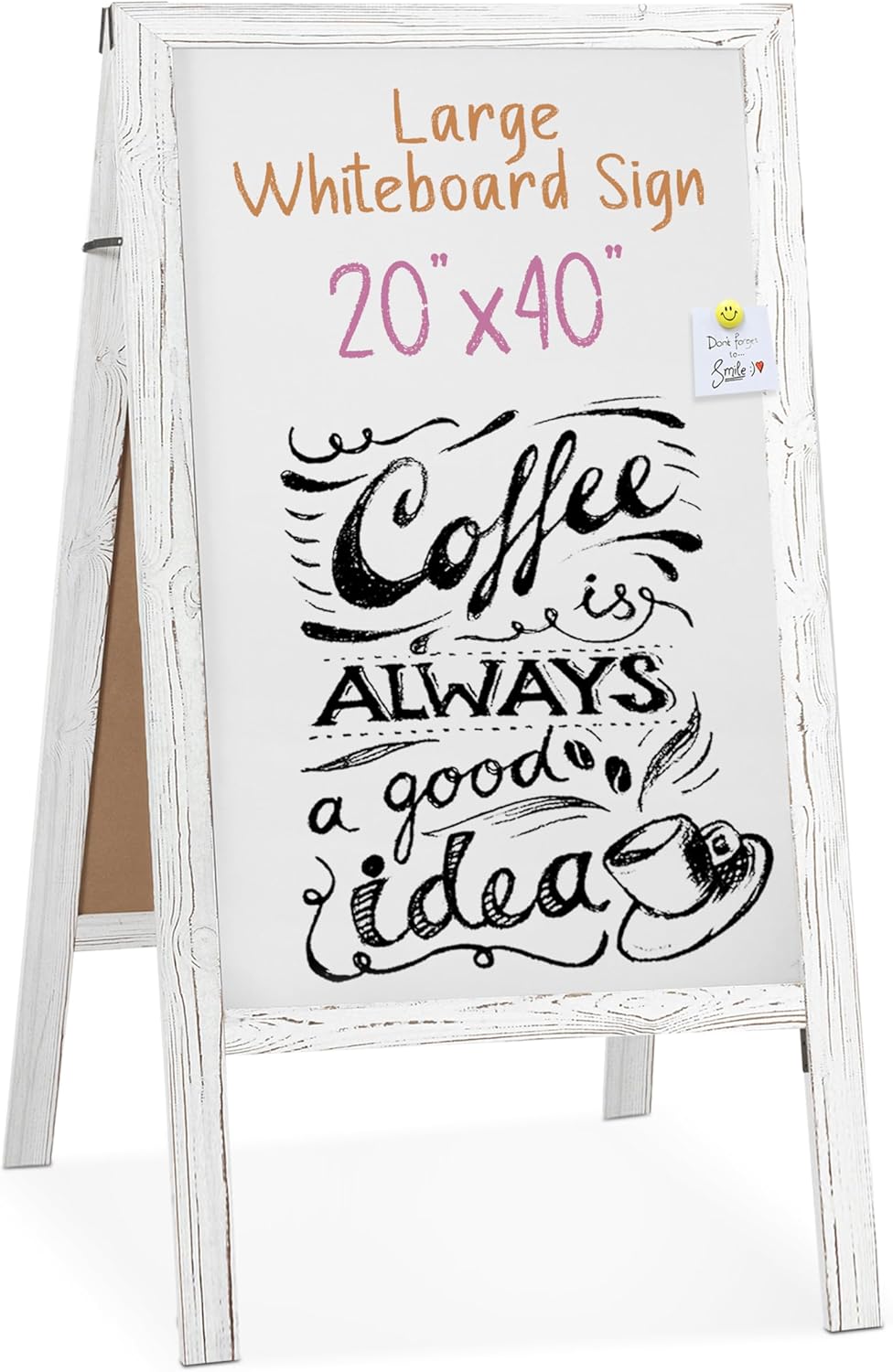 Ilyapa A Frame Whiteboard Easel Sign 40x20 in - Sandwich Signs Outdoor