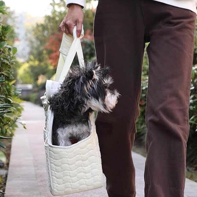 Small Dog Purse Rabbits Carrier Bag,Adult Cat/Puppy Carriers Bunny Bag with Multiple Pockets,Breathable Mesh Soft Cushion,Traveling Pets Tote Picnic Outdoor 15lb (Grey2, Large)