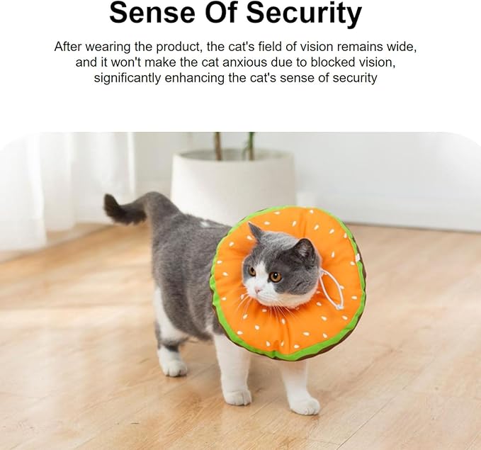EWES Cat Cone Collar Soft S Size Alternative Neck Cones to Stop Licking Kitten Comfy Elizabethan Collars After Surgery Neuter Dog Donut Collar for Pet e Collar Recovery Shame