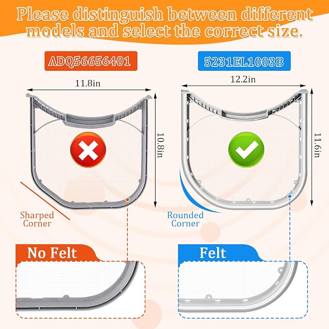 Patelai 2 Pcs 5231el1003b Dryer Lint Filter Replacement