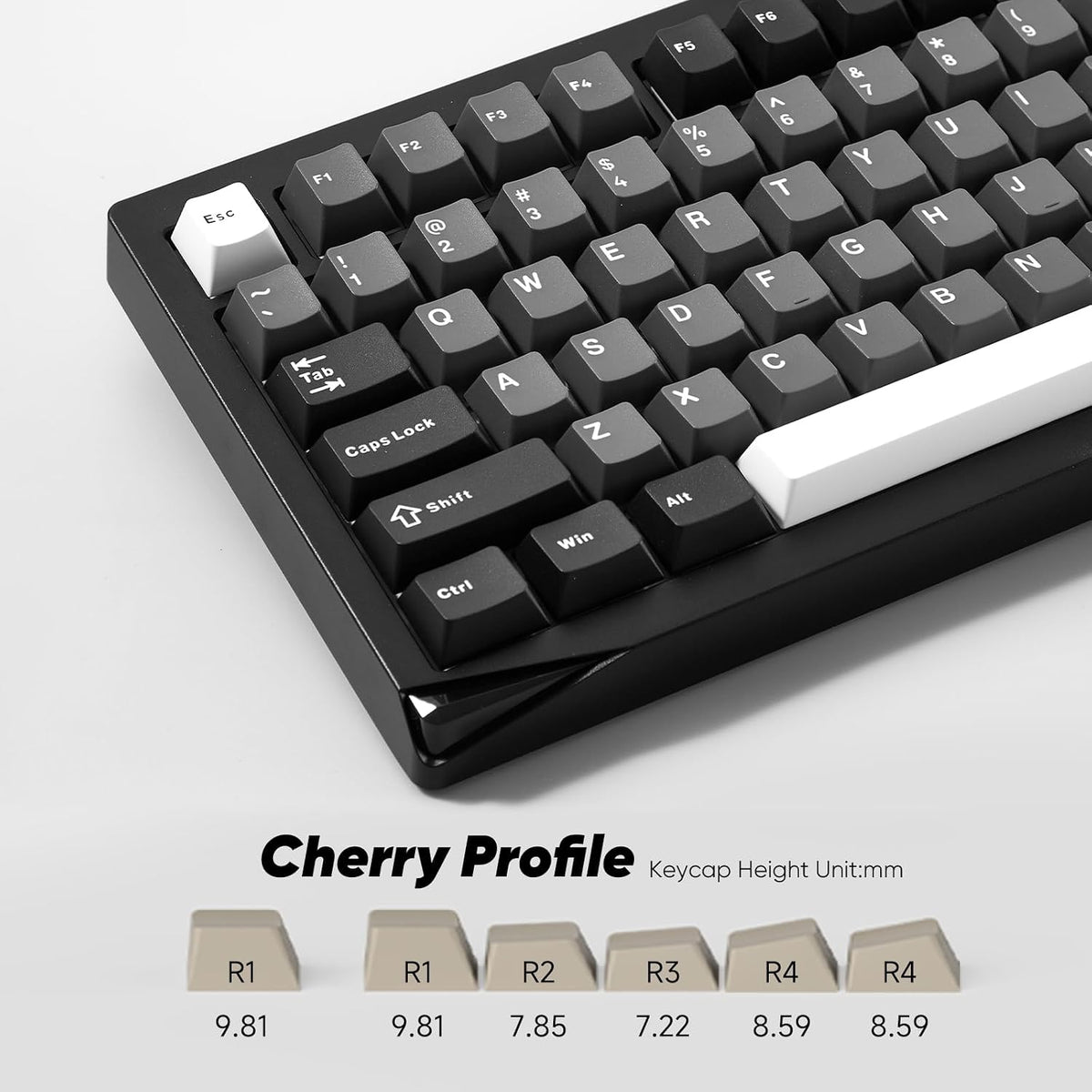 Akko Gem 02 QMK/VIA Aluminum Mechanical Keyboard Tri-Mode RGB Hot-swappable Wireless Gaming Keyboard, Black and Silver, Pre-lubed Mirror Switch