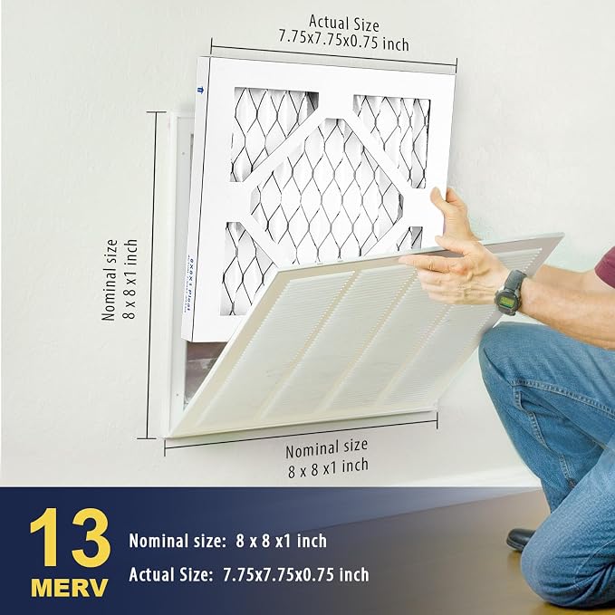 8×8×1 MERV 13 Furnace Air Filters