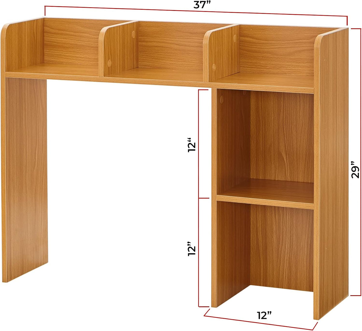 DormCo Classic Desk Bookshelf - Beech Color