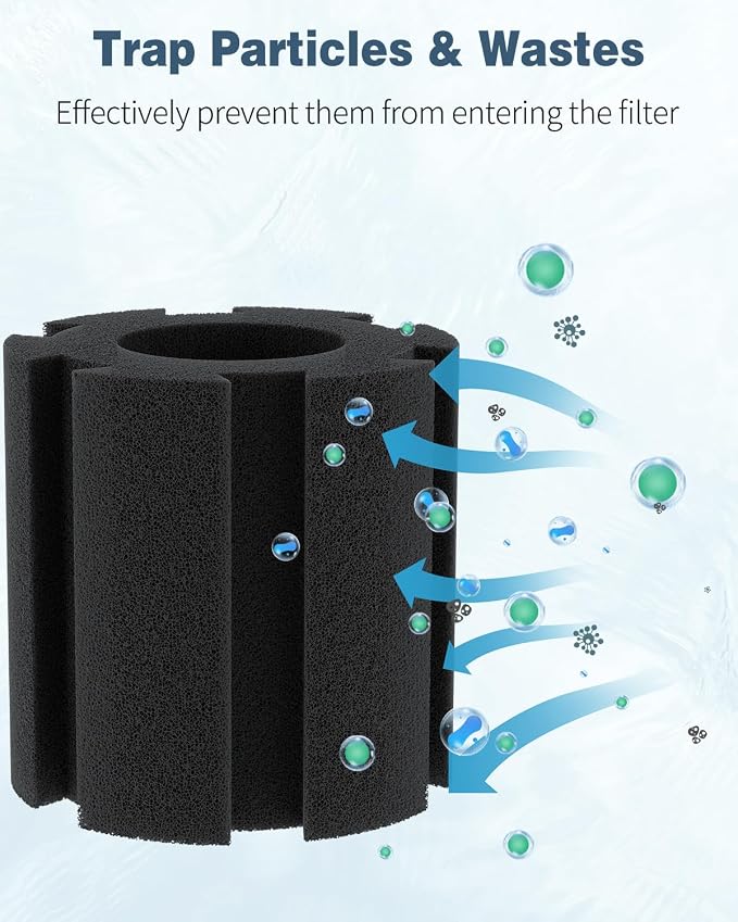 Pawfly 6 Pack Replacement Filter Sponges Aquarium Nano Bio Sponge Filter