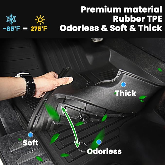 Auxko All Weather Cargo Mat Fit for Chevrolet Chevy Trailblazer 2026 2025 2024 2023 2022 2021 TPE Liner Trunk Mat Trailblazer Accessories All Season Odorless Anti-Slip Black