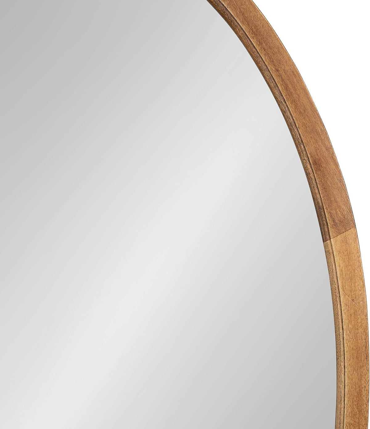 Kate and Laurel Hogan Farmhouse Oval Framed Wall Mirror, 24 x 36, Rustic Brown, Decorative Bulletin Board for Wall