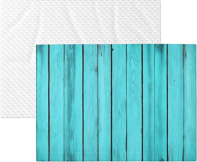 Waterproof Dog Blanket Soft Pet Blanket for Puppy Cat, Fleece Cat Throw Blankets for Furniture Bed Couch Sofa Reversible - Turquoise Wooden2