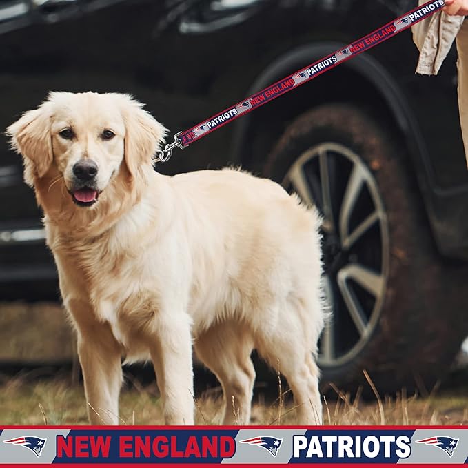 NFL PET Collar New England Patriots Dog Collar, Large Football Team Collar for Dogs & Cats. A Shiny & Colorful Cat Collar & Dog Collar Licensed by The NFL
