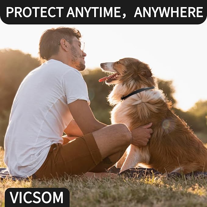 4 Pack Flea & Tick Protection for Dogs, 32-Month Waterproof Adjustable Repellent Collar, Long-Lasting Pest Prevention for Small Medium Large Breeds, Black