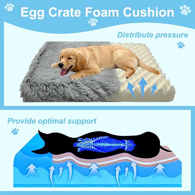 Medium Elevated Wooden Dog Bed Frame with Cushion, Raised Dog Couch Sofa 32½”x 24½” Up to 50lbs