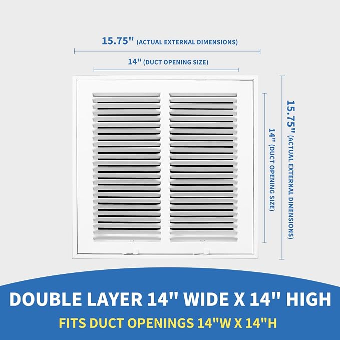 14x14 Return Air Grille, Return Air Vent Cover