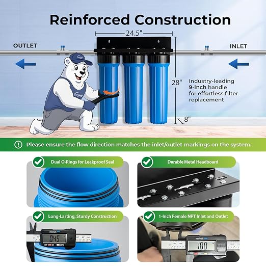 iSpring Chloramine & Heavy Metals Removal Whole House Water Filter System
