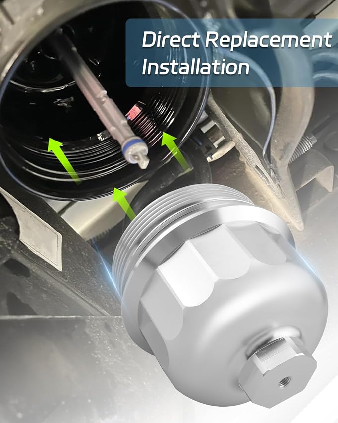 Fuel Filter Housing Cap Fit for GM Duramax 6.6L L5P 2017 2018 2019 2020，Fit for