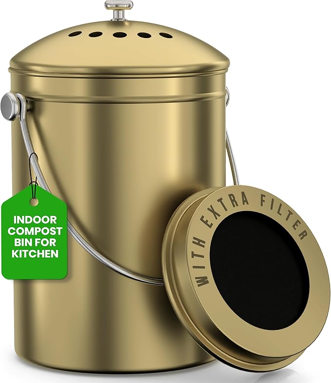 Utopia Kitchen Compost Bin for Kitchen Countertop