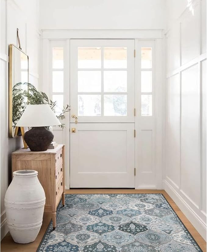 Lahome Moroccan Trellis Washable Rugs, 3x5 Area Rug