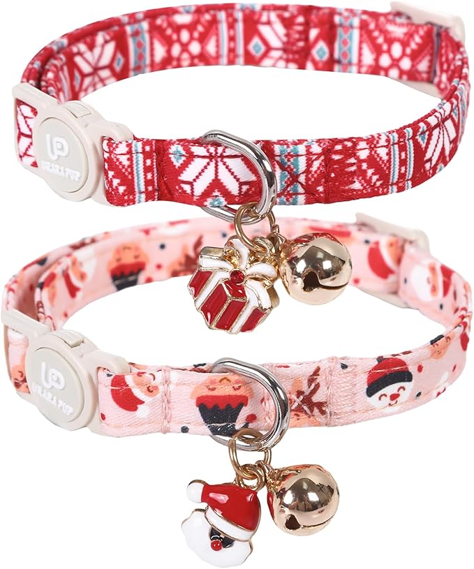 Halloween Cat Collar-2Pack Autumn Pumpkin Kitten Collars-Funny Halloween Ghost Breakaway Kitty Collars-Cute Ghost & Pumpkin Pendants,Fall Cat Collar with Bell, for Girl & Boy Cats