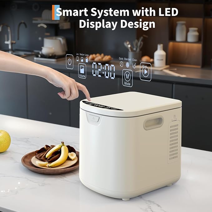3.5L Electric Composter Countertop, 3 Modes Kitchen Smart Compost Bin