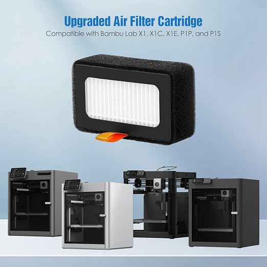 Upgraded Air Filter Cartridge for Bambu Lab X1 / X1C / X1E / P1P / P1S