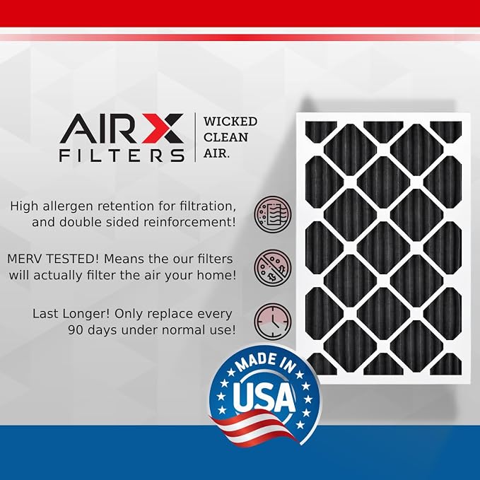 AIRX FILTERS WICKED CLEAN AIR. 20x25x1 Air Filter Odor Eliminator Carbon Filter