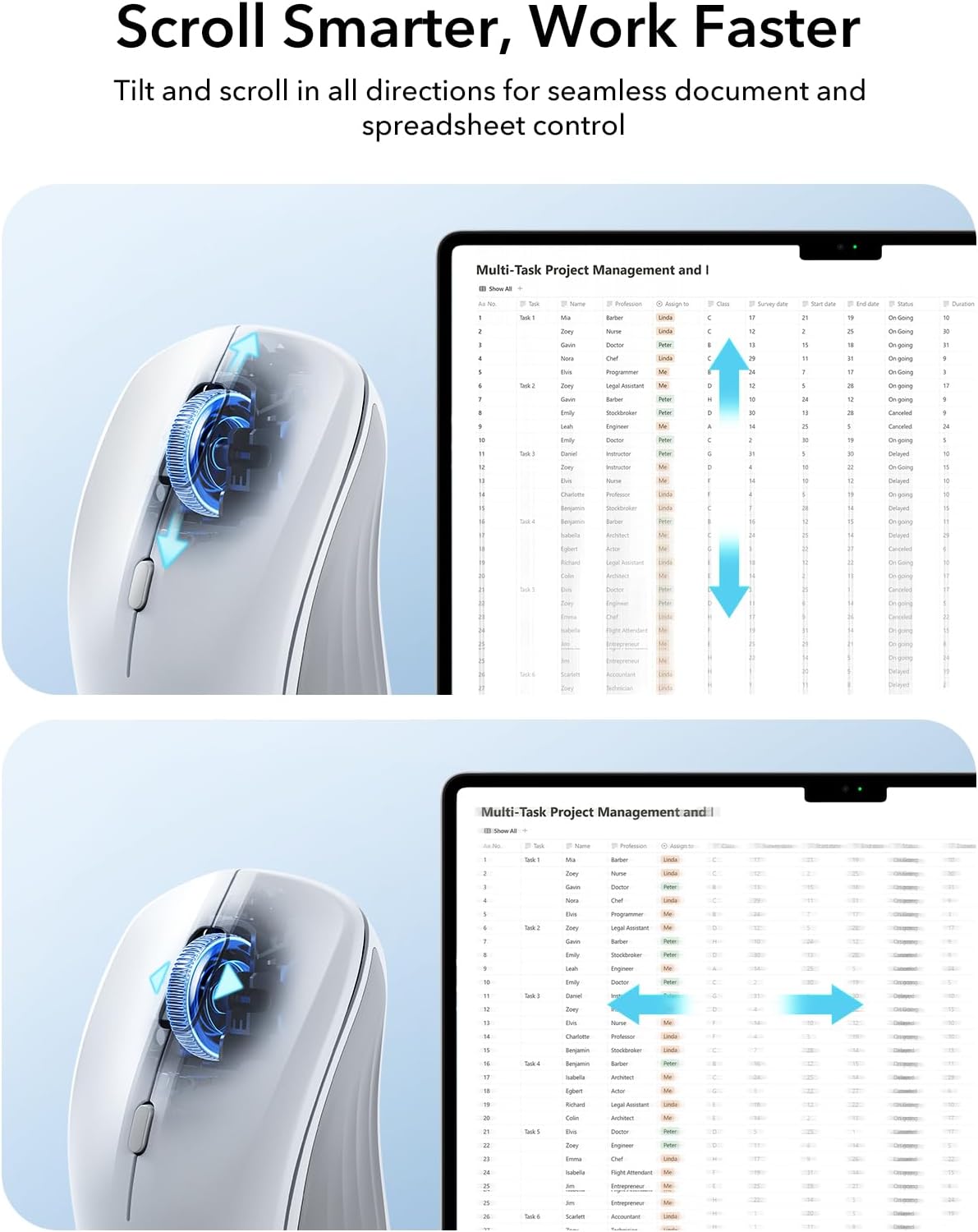 ESR MagMouse Snap-to-Carry Bluetooth Mouse, Wireless Mouse for Laptop