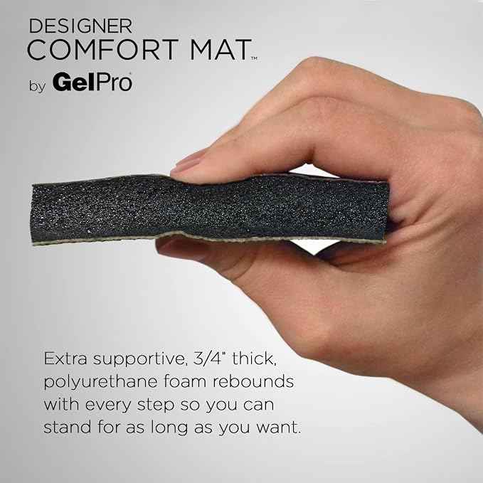 NewLife by GelPro Anti-Fatigue Designer Comfort Kitchen Floor Mat, Leather