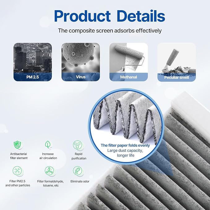 RUITO Cabin Air Filter, Fits 2016-2023 IS300, 2014-2023 IS350, 2022-2023 IS500