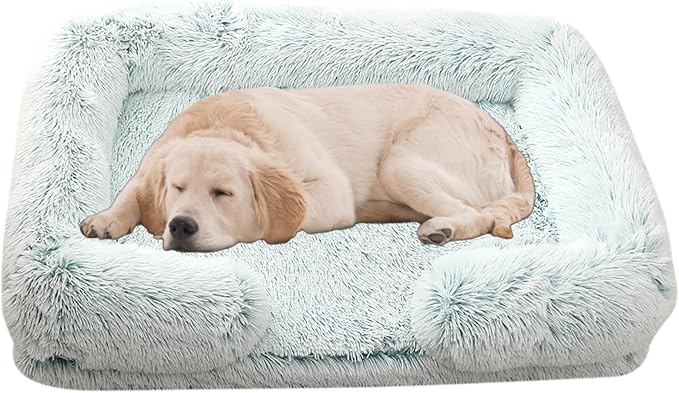 Dog Beds Large Sized dog Orthopedic, Sofa Dog Bed with Waterproof Lining and Nonskid Bottom, Rectangle Washable Dog Bed for Medium Small Dogs and Cats Comfortable ( Color : Green2 , Size : 31 x 21" )